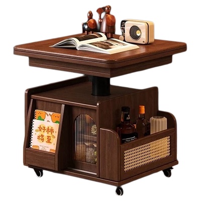 实木可升降折叠茶几小户型边几