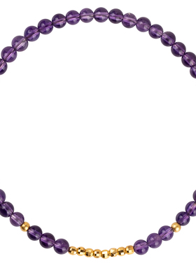 天然紫水晶手串招财转运小米珠女