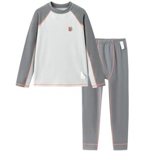 巴拉巴拉儿童保暖内衣套装冬季加厚女童秋衣秋裤男童打底睡衣发热