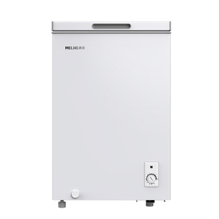 美菱小冰柜100L减霜卧式冷柜家用小型全冷藏冷冻两用商用一级能效