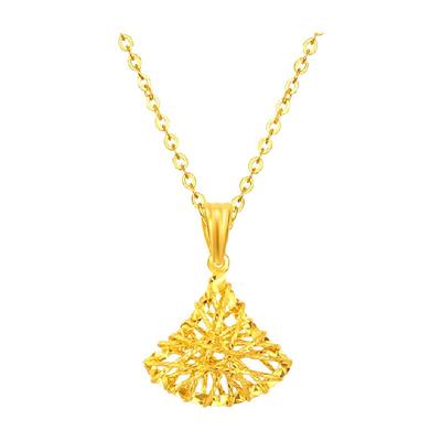 梦金园闪耀裙子黄金吊坠