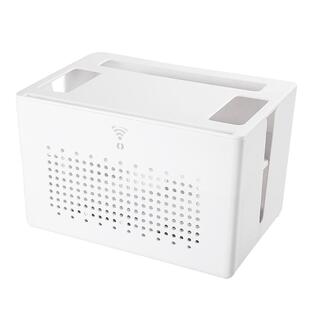 路由器收纳盒双层光猫wifi无线排插盒机顶盒电线插线板防触理线盒