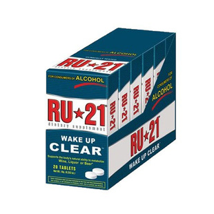 现货美国RU21安体普复合片解酒片无宿醉醒酒瓶装盒装20/120粒