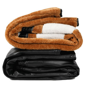 皮裤男款加绒加厚冬季宽松中老年男士摩托车外卖骑行防水保暖裤子