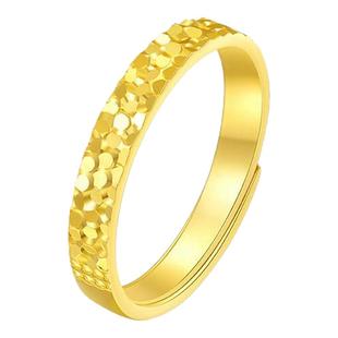 周大生碎碎冰冰戒指环纯银开口小众设计高级感生日礼物送女友