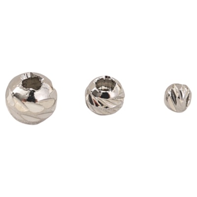 铜镀白金色保色斜纹珠隔珠