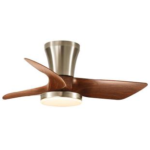 箭牌中古风卧室风扇灯胡桃木2025新款餐厅客厅护眼中山吸顶吊扇灯