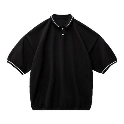 马登工装机能黑色条纹polo衫