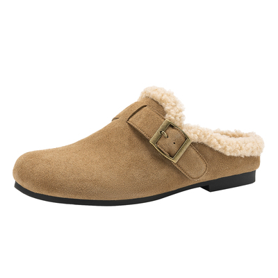 达芙妮加绒勃肯女鞋一脚蹬