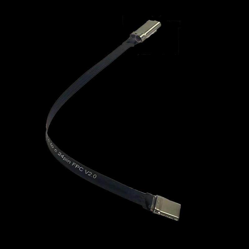 桂爱一对一双头软排线FPC连接器usb Type c to c公头fpc公对公24P