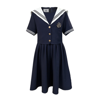 学院风JK海军领原创连衣裙