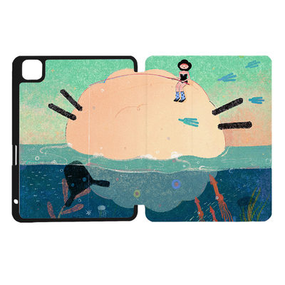 9397列车平板壳原创漫画硅胶卡通