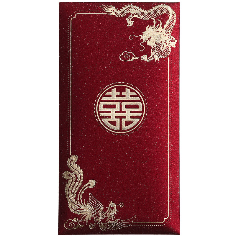 婚礼高档烫金利是封喜字红包
