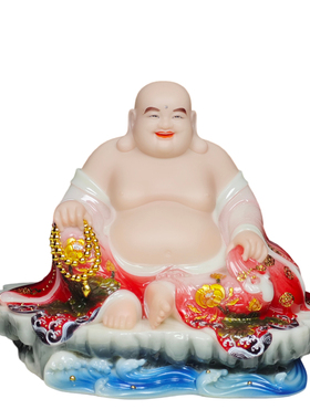 汉白玉弥勒佛未来佛茶桌招财摆件
