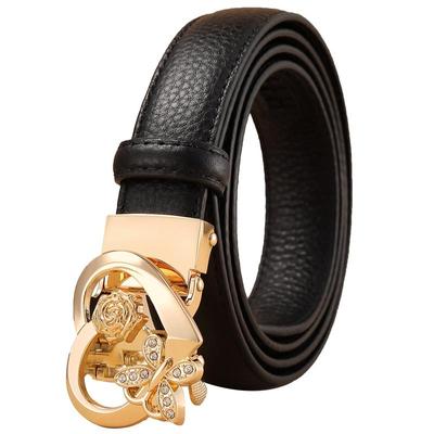 dalidou女士爱心蝴蝶真皮自动扣