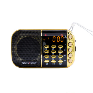 老人收音机晨练便携式MP3播放器双电池超长待机迷你音响插卡音箱