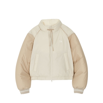 CODEGRAPHY 女款冬季保暖立领双面穿短款拼色羽绒服CBCWWIH090