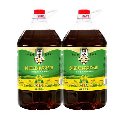 菜子王纯正压榨菜籽油4L×2桶