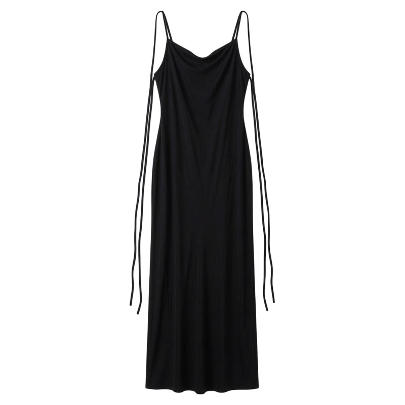 Backless lace up neck dress for women 女士露背系带挂脖连衣裙