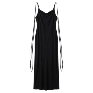 Backless lace up neck dress for women 女士露背系带挂脖连衣裙