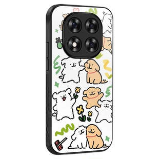 新款MagSafe联名线条小狗红米Redmi Note15Pro手机壳+5G国际版磁吸适用Redmi Note14/13R/12t保护套定制防摔