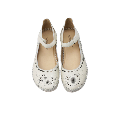 歌迈玛丽珍凉鞋真皮镂空软底舒适