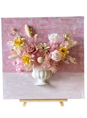 DIY法式油画永生花束装饰画