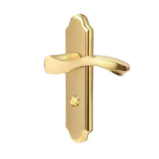 304不锈钢厕所门锁铝合金卫浴门把手洗水间通用执手无钥匙单舌锁