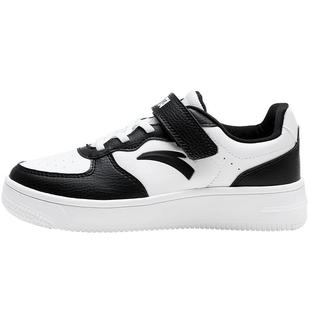 安踏儿童板鞋男女童熊猫鞋秋冬季新款皮面平板鞋青少年大童运动鞋