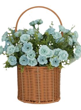 仿真花假花玫瑰花摆设装饰花卉客厅摆件手捧塑料花束婚礼布置花艺