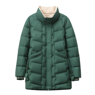 2025新款加厚白鸭绒妈妈羽绒服女大码中老年小个子轻薄中长款外套