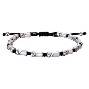 中国珠宝竹节手链男款纯银上岸编织手绳小众好运生日礼物送男友