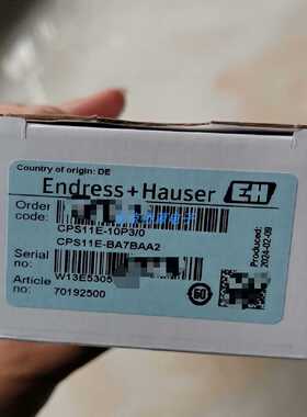 议价CPS11E-BA7BAA2恩德斯豪斯EH数字式pH电极 原装现货量大价优