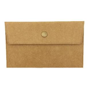 经典酷水洗牛皮纸万元大钞钱包单金属扣横款文具袋票证袋120*200