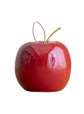创意苹果造型红色家居桌面摆件