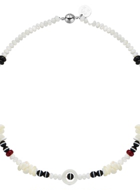 边顶合十项链纯手工串珠配饰