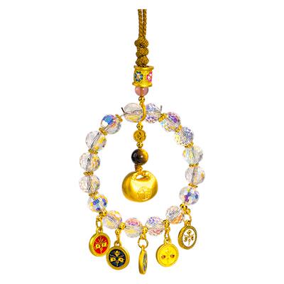 普陀山车挂水晶琉璃汽车挂件