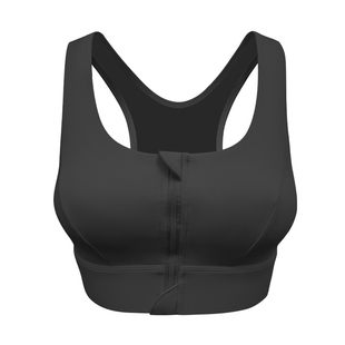 前拉链运动内衣女高强度防震瑜伽文胸一体式健身跑步跳操运动背心