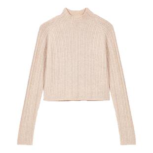 季末7折Maje2025秋冬款女装法式时尚绞花小高领长袖针织打底衫