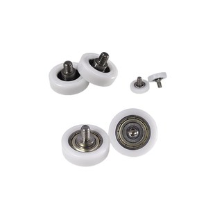 美斯美耐磨包塑轴承带不锈钢轴螺杆滑轮POM塑料尼龙滚轮608/6000