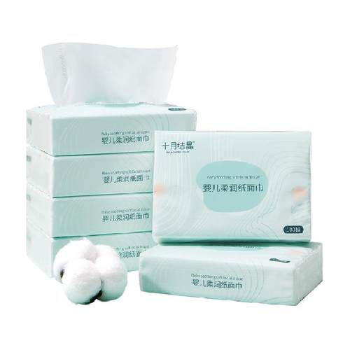 十月结晶婴儿柔润纸云柔巾新生宝宝加柔保湿乳霜纸面巾