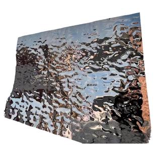 水波纹不锈钢板吊顶背景墙天花金属镜面压花板凹凸波浪装饰板现货