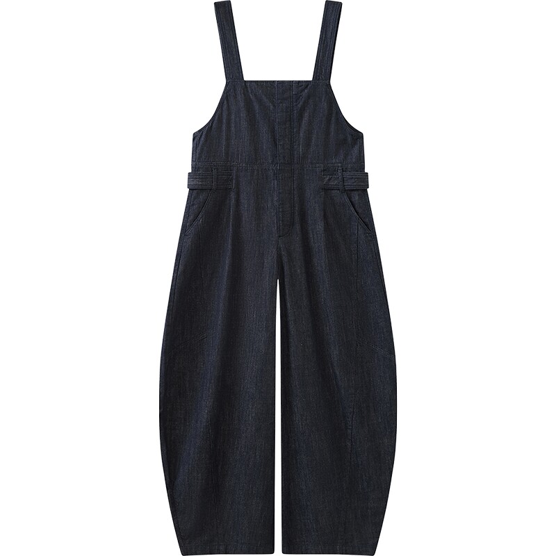 【商场同款】播26夏新品背带裤女宽松阔腿水洗牛仔裤BDT2JD1663