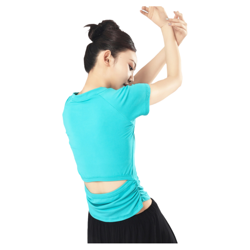 朵棠舞蹈练功形体服夏季现代舞短袖露背上衣女古典舞中国舞舞蹈服