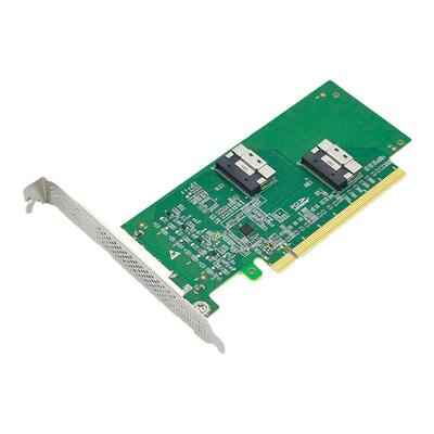 PCIe 4.0 x16转内置2口SFF-8654 8I NVMe扩展卡