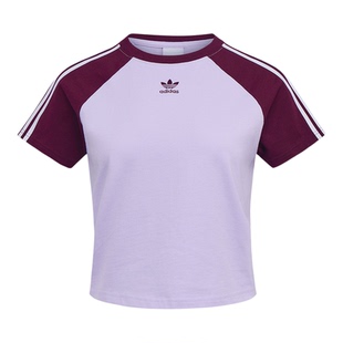 Adidas/阿迪达斯正品三叶草女士日常经典时尚休闲针织T恤KU4768