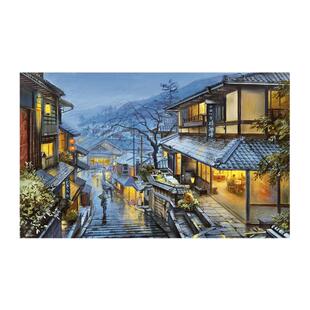 3D-JP风景装饰画平面拼图4000片成年人高难度漫步雨中古都H2041