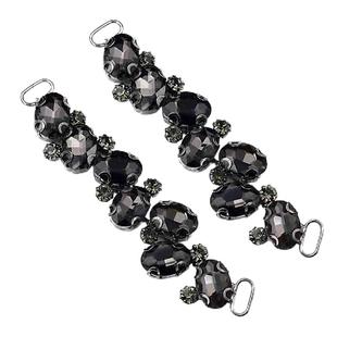 高档奢华水貂裘皮皮草大衣水钻袖链袖扣装饰扣夹纽扣后背装饰链条