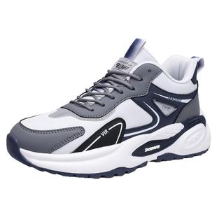 啄木鸟男鞋加绒保暖运动鞋男皮面软底休闲男士老爹鞋百搭跑步鞋子