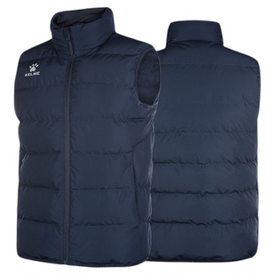 KELME卡尔美运动马甲男冬训加厚羽绒棉背心坎肩棉服外套官网正品